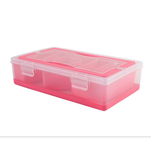 NEW CWC Cook With Color Pink & Clear Snack Box One Size - Picture 5 of 9